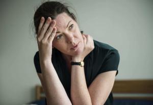 a woman who is anxious